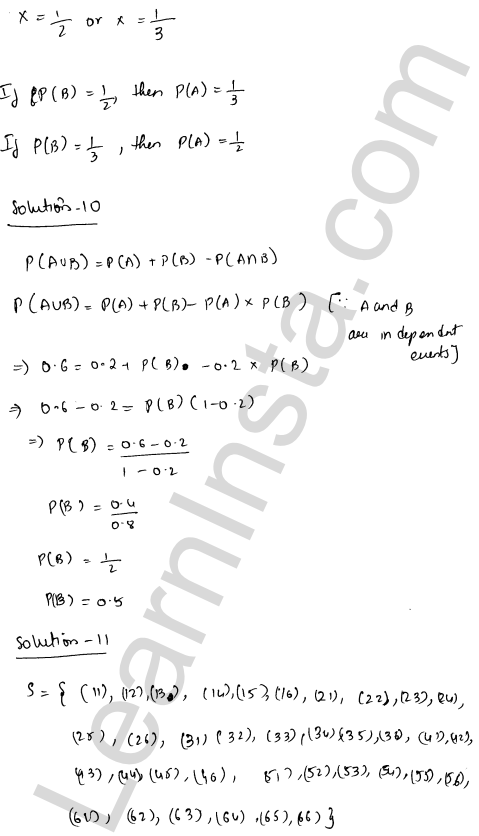 RD Sharma Class 12 Solutions Chapter 31 Probability Ex 31.4 1.9