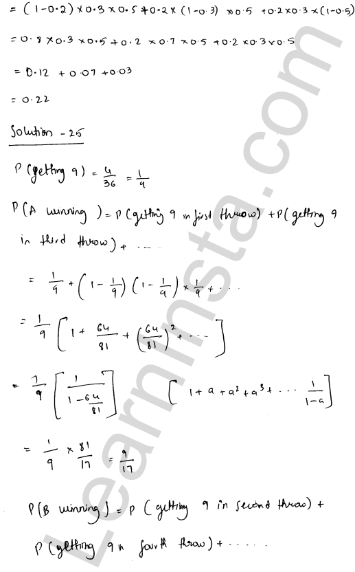 RD Sharma Class 12 Solutions Chapter 31 Probability Ex 31.5 1.16