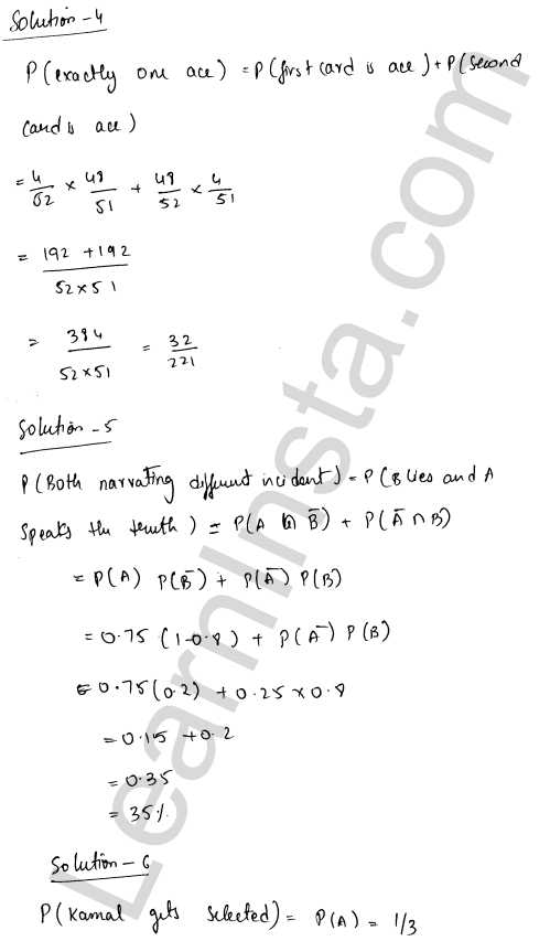 RD Sharma Class 12 Solutions Chapter 31 Probability Ex 31.5 1.3