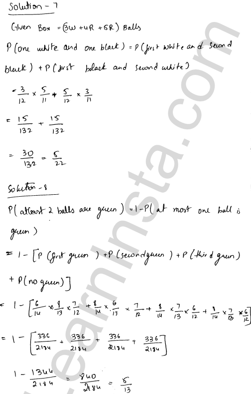 RD Sharma Class 12 Solutions Chapter 31 Probability Ex 31.5 1.5