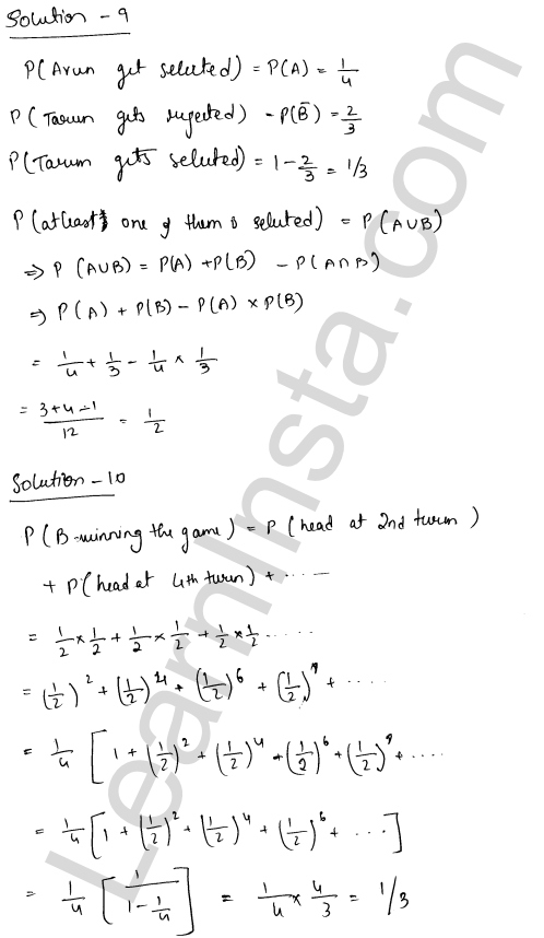 RD Sharma Class 12 Solutions Chapter 31 Probability Ex 31.5 1.6