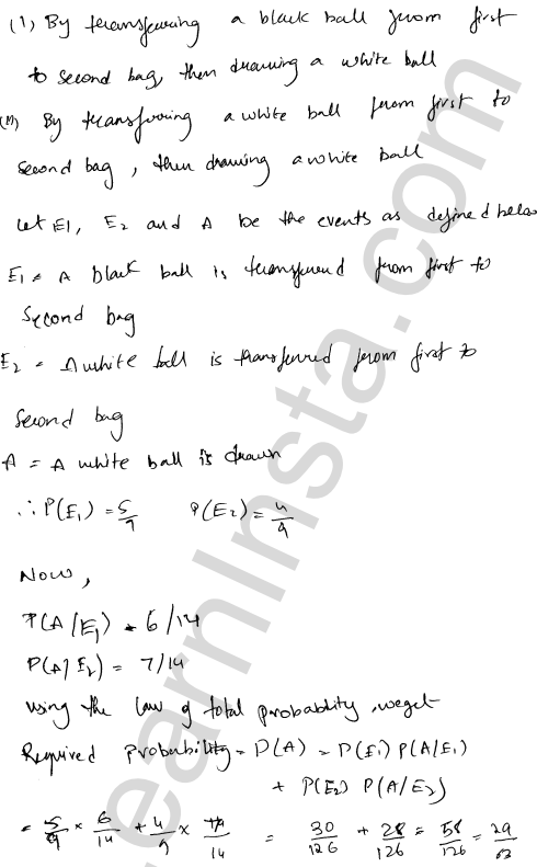RD Sharma Class 12 Solutions Chapter 31 Probability Ex 31.6 1.11
