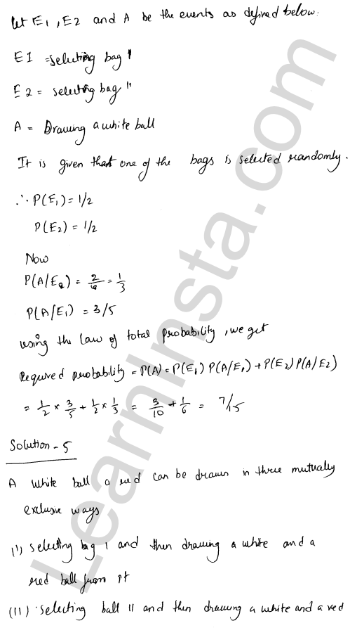 RD Sharma Class 12 Solutions Chapter 31 Probability Ex 31.6 1.5