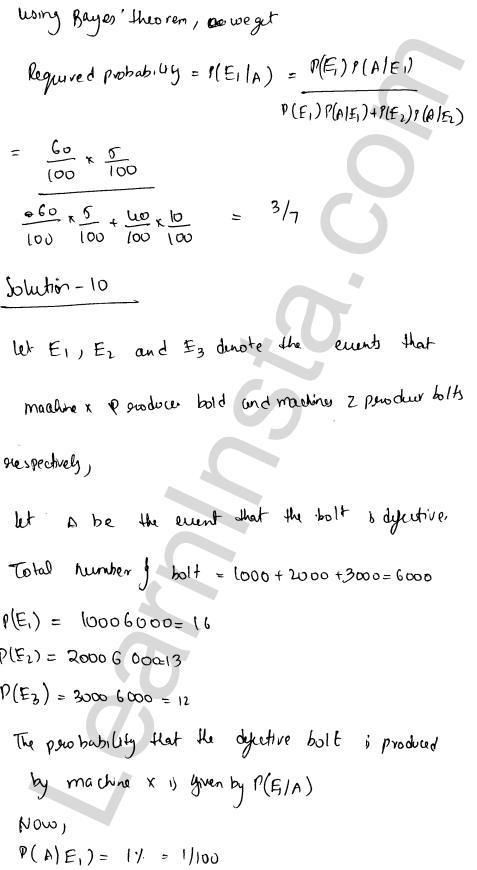 RD Sharma Class 12 Solutions Chapter 31 Probability Ex 31.7 1.10