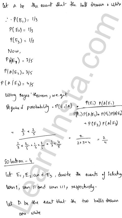 RD Sharma Class 12 Solutions Chapter 31 Probability Ex 31.7 1.4