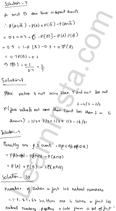 RD Sharma Class 12 Solutions Chapter 31 Probability VSAQ 1.4