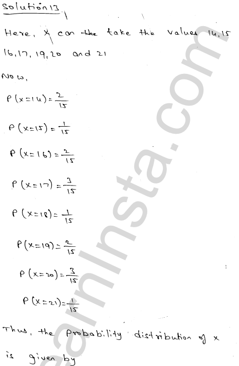 RD Sharma Class 12 Solutions Chapter 32 Mean and variance of a random variable Ex 32.1 1.18