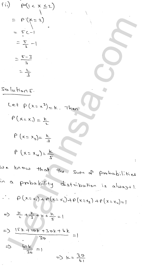 RD Sharma Class 12 Solutions Chapter 32 Mean and variance of a random variable Ex 32.1 1.5