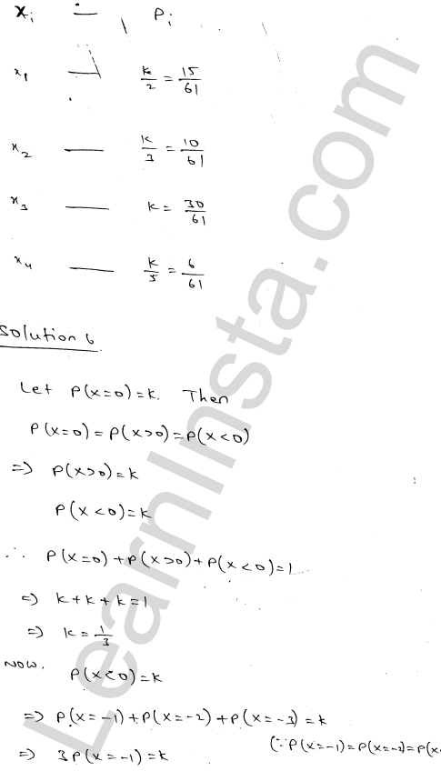 RD Sharma Class 12 Solutions Chapter 32 Mean and variance of a random variable Ex 32.1 1.6