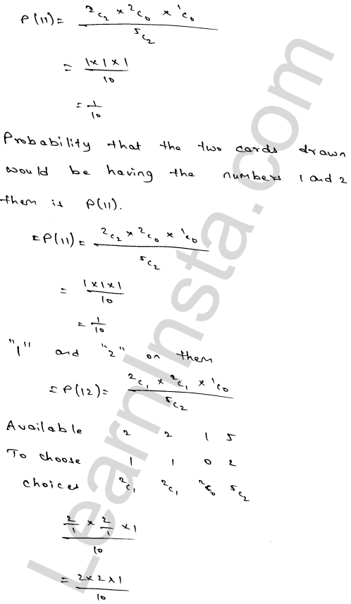 RD Sharma Class 12 Solutions Chapter 32 Mean and variance of a random variable Ex 32.2 1.24