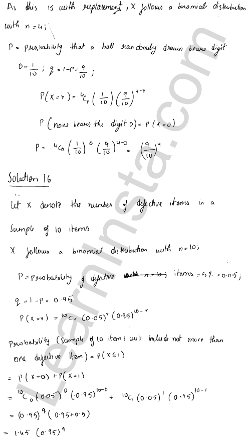 RD Sharma Class 12 Solutions Chapter 33 Binomial Distribution Ex 33.1 1.10