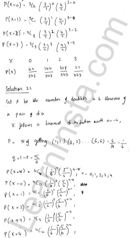 RD Sharma Class 12 Solutions Chapter 33 Binomial Distribution Ex 33.1 1.14