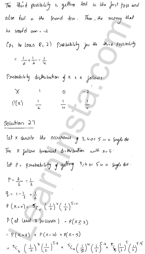 RD Sharma Class 12 Solutions Chapter 33 Binomial Distribution Ex 33.1 1.18