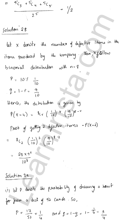 RD Sharma Class 12 Solutions Chapter 33 Binomial Distribution Ex 33.1 1.19
