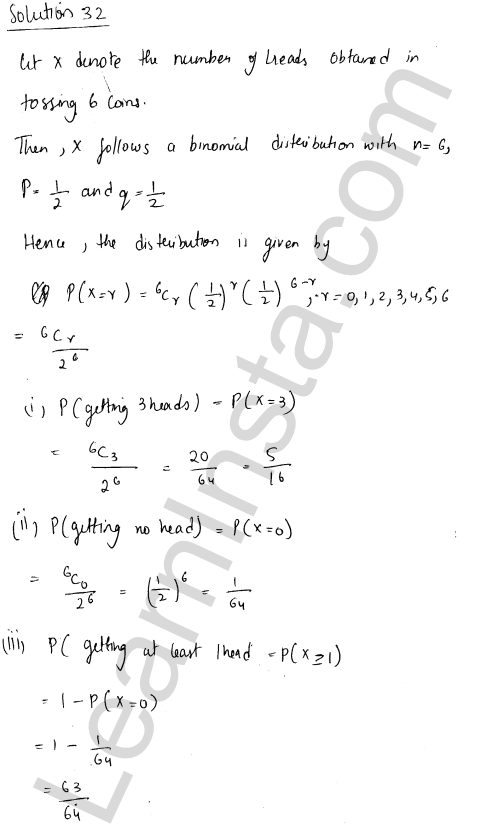 RD Sharma Class 12 Solutions Chapter 33 Binomial Distribution Ex 33.1 1.23