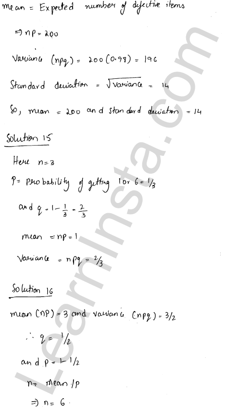 RD Sharma Class 12 Solutions Chapter 33 Binomial Distribution Ex 33.2 1.10