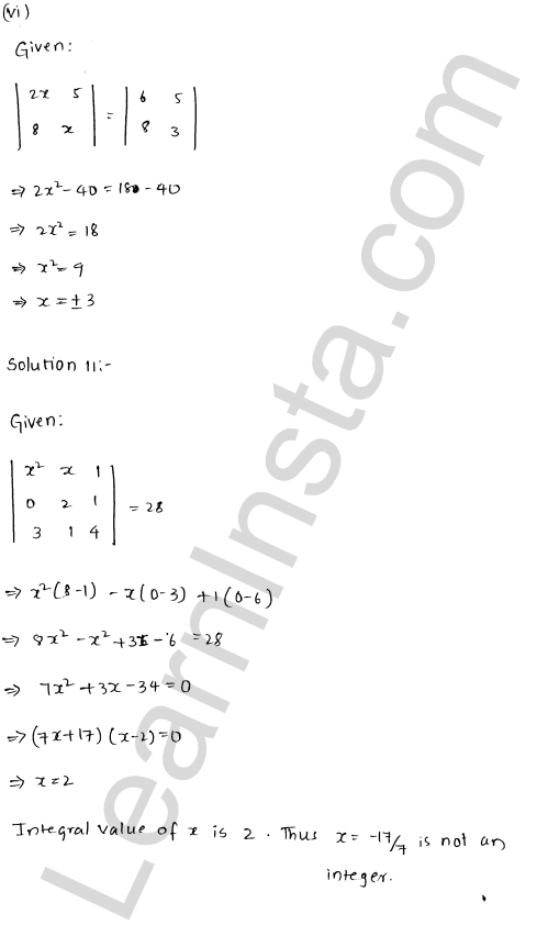 RD Sharma Class 12 Solutions Chapter 6 Determinants Ex 6.1 1.12