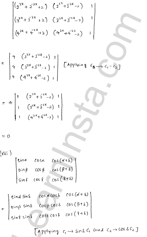 RD Sharma Class 12 Solutions Chapter 6 Determinants Ex 6.2 1.10