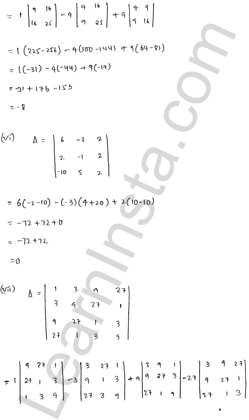 RD Sharma Class 12 Solutions Chapter 6 Determinants Ex 6.2 1.3