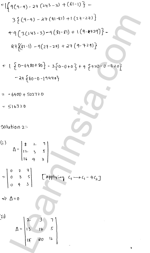 RD Sharma Class 12 Solutions Chapter 6 Determinants Ex 6.2 1.4