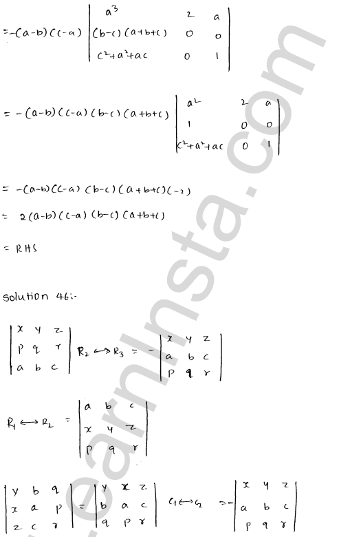 RD Sharma Class 12 Solutions Chapter 6 Determinants Ex 6.2 1.57