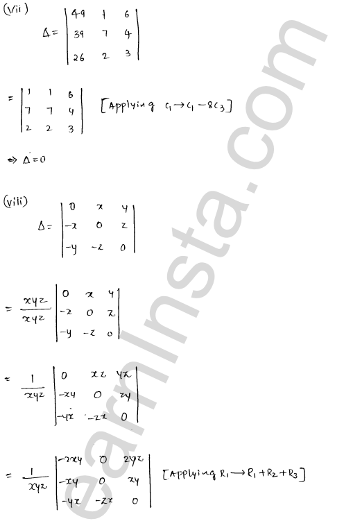 RD Sharma Class 12 Solutions Chapter 6 Determinants Ex 6.2 1.7