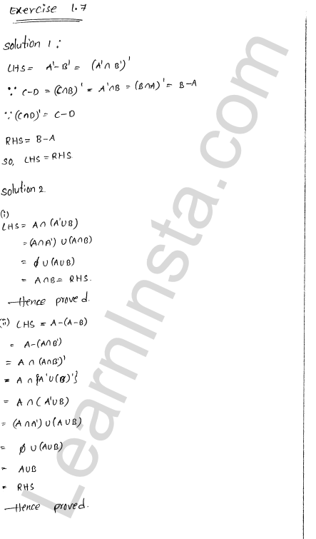 RD Sharma Class 11 Solutions Chapter 1 Sets Ex 1.7 1