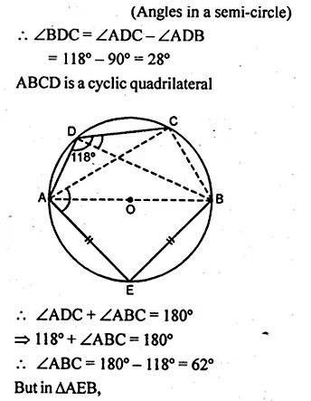 ML Aggarwal Class 10 Solutions for ICSE Maths Chapter 15 Circles Chapter Test Q2.3