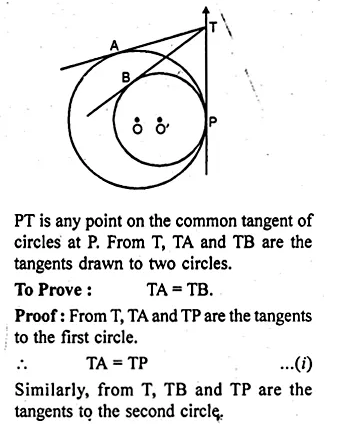 ML Aggarwal Class 10 Solutions for ICSE Maths Chapter 15 Circles Chapter Test Q7.1