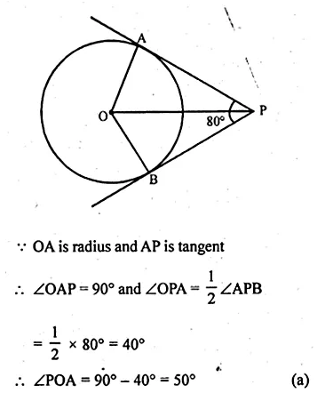 ML Aggarwal Class 10 Solutions for ICSE Maths Chapter 15 Circles MCQS Q14.1