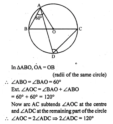 ML Aggarwal Class 10 Solutions for ICSE Maths Chapter 15 Circles MCQS Q6.2