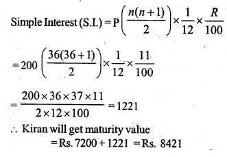 ML Aggarwal Class 10 Solutions for ICSE Maths Chapter 2 Banking Ex 2 Q4.1