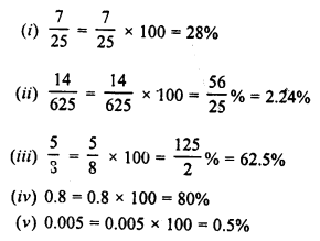 RD Sharma Class 8 Solutions Chapter 12 Percentage Ex 12.1 1