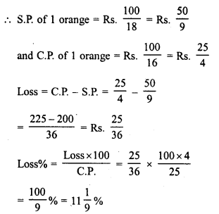 RD Sharma Class 8 Solutions Chapter 13 Profits, Loss, Discount and Value Added Tax (VAT) Ex 13.1 13