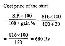 RD Sharma Class 8 Solutions Chapter 13 Profits, Loss, Discount and Value Added Tax (VAT) Ex 13.2 30