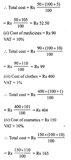 RD Sharma Class 8 Solutions Chapter 13 Profits, Loss, Discount and Value Added Tax (VAT) Ex 13.3 13