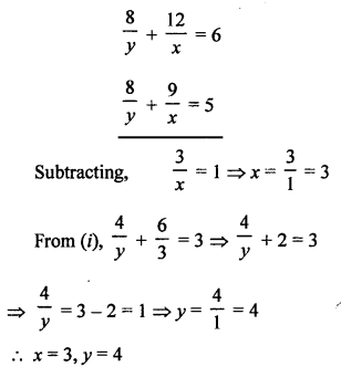 RS Aggarwal Class 10 Solutions Chapter 3 Linear equations in two variables MCQS 10