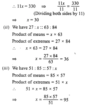 RS Aggarwal Class 6 Solutions Chapter 10 Ratio, Proportion and Unitary Method Ex 10B Q3.1