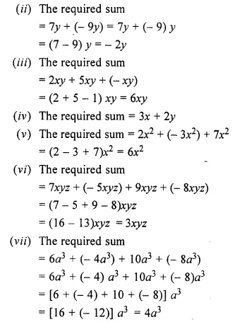 RS Aggarwal Class 6 Solutions Chapter 8 Algebraic Expressions Ex 8C Q1.1