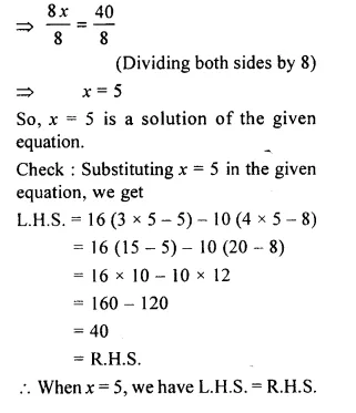 RS Aggarwal Class 6 Solutions Chapter 9 Linear Equations in One Variable Ex 9B Q18.1