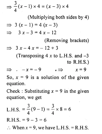 RS Aggarwal Class 6 Solutions Chapter 9 Linear Equations in One Variable Ex 9B Q26.1