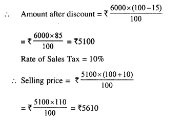 Selina Concise Mathematics Class 10 ICSE Solutions Chapter 1 Value Added Tax Ex 1A 12.1