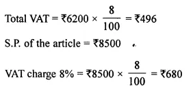 Selina Concise Mathematics Class 10 ICSE Solutions Chapter 1 Value Added Tax Ex 1B 1.1