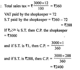Selina Concise Mathematics Class 10 ICSE Solutions Chapter 1 Value Added Tax Ex 1B 11.1
