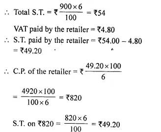Selina Concise Mathematics Class 10 ICSE Solutions Chapter 1 Value Added Tax Ex 1B 8.1