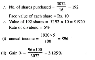 Selina Concise Mathematics Class 10 ICSE Solutions Chapter 3 Shares and Dividend Ex 3A 7.1