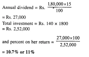 Selina Concise Mathematics Class 10 ICSE Solutions Chapter 3 Shares and Dividend Ex 3B 11.1