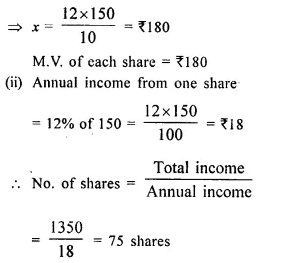 Selina Concise Mathematics Class 10 ICSE Solutions Chapter 3 Shares and Dividend Ex 3C 12.1