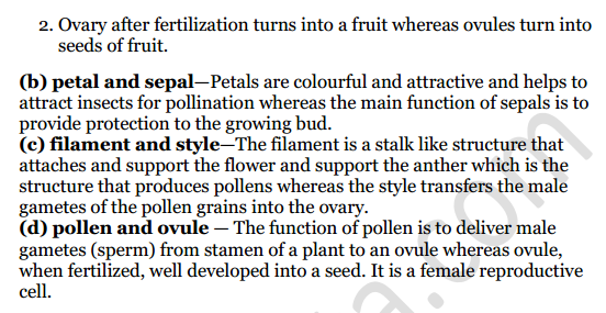 Selina Concise Biology Class 6 ICSE Solutions Chapter 2 The Flower 16