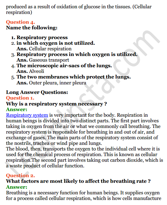 Selina Concise Biology Class 6 ICSE Solutions Chapter 5 Respiratory System 3